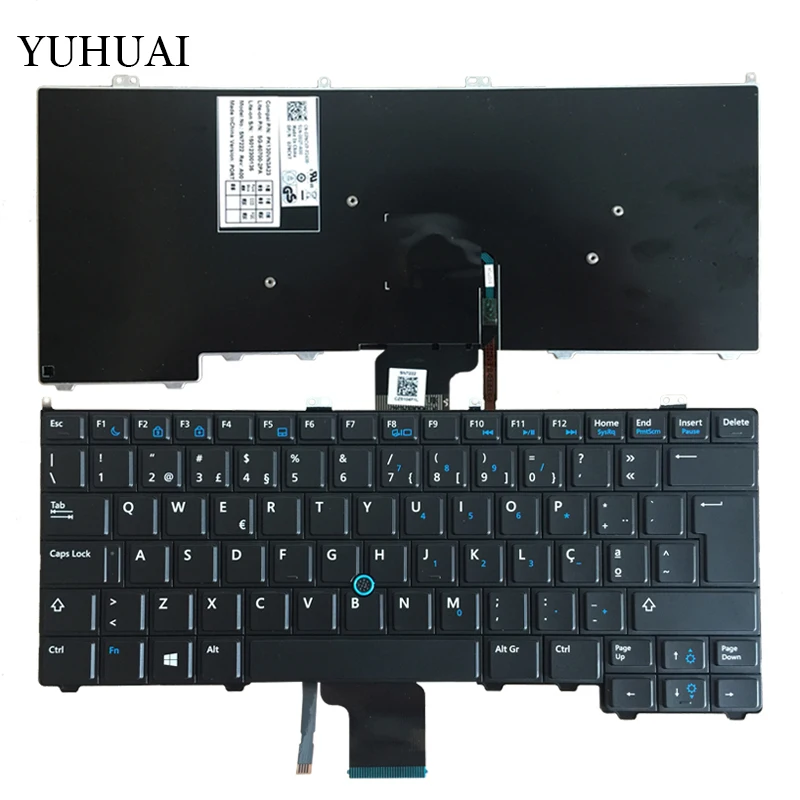  New Portuguese Keyboard For Dell Latitude E7440 E7240 Black 0JYFTN Laptop PO Keyboard With Point St