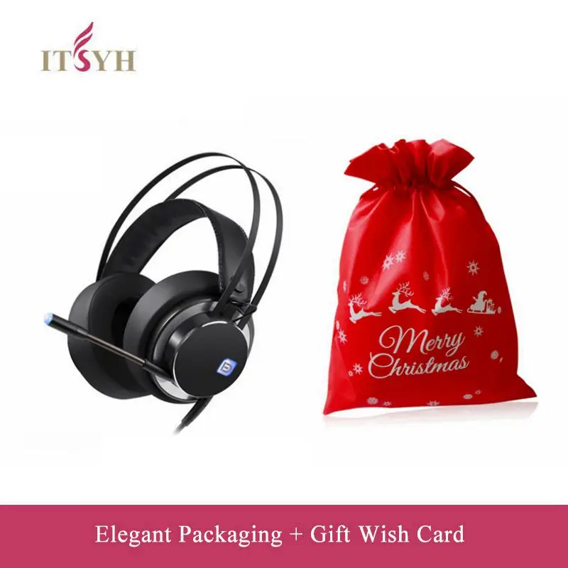 

ITSYH USB gaming headset 7.1 Computer Headphones with microphone Active Noise Canceling game headphone For Game player LF03-636