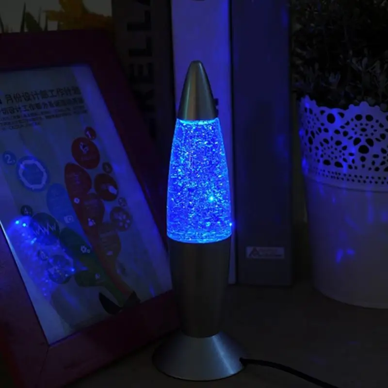 5V 2.5W 3D Rocket Color Changing Lava Lamp RGB LED Glitter Party Mood Night Light lamparas Table Bedside Night lamp 5V 2.5W 3D Rocket Color Changing Lava Lamp RGB LED Glitter Party Mood Night Light lamparas Table Bedside Night lamp
