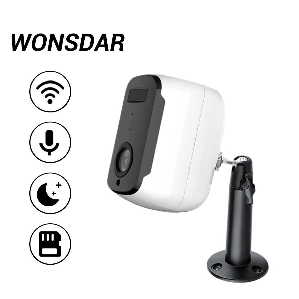 

Wonsdar WIFI Camera 1080P 2.0MP Battery IP Camera Two Way Audio Waterproof Outdoor Wireless Security Surveillance CCTV PIR Alarm