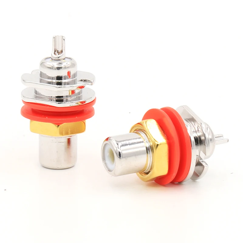 4 шт. плотный разъем RCA с родиевым покрытием|rca rhodium|connector rcaconnector female |