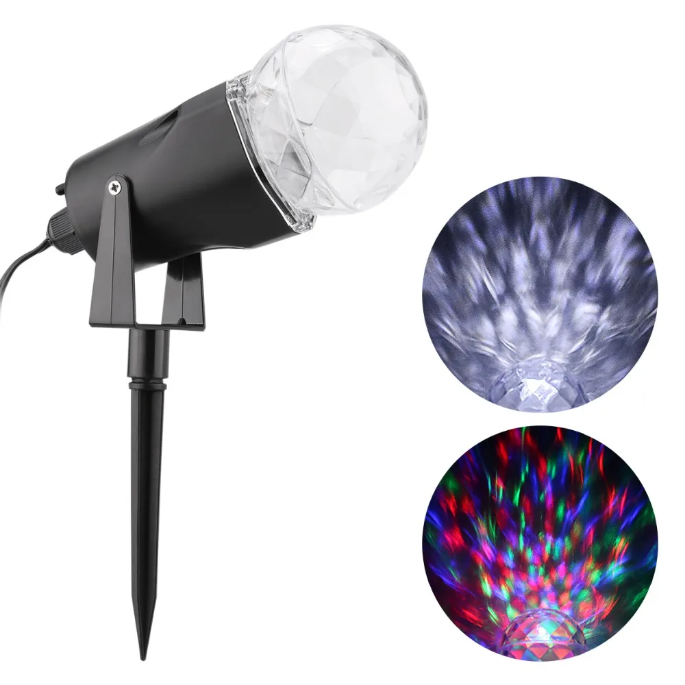 Excelvan Outdoor LED Projector Light Kaleidoscope Rotating Lawn Lamp Waterproof Lights 2 Colors