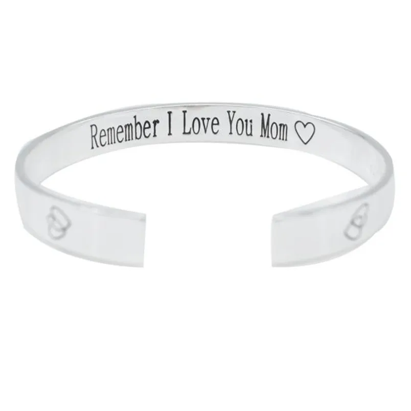 

2018 Hot New Fashion Love Heart Bangle Jewelry Stainless Steel Women's Bracelet For Mom Gift 8608