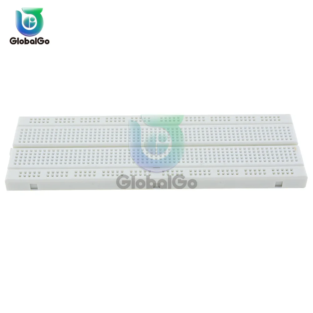 3,3 В/5 В MB102 Макет силовой модуль MB-102 830 точек Solderless Прототип хлебная плата комплект 65 гибкие перемычки провода - Color: 1pcs White board