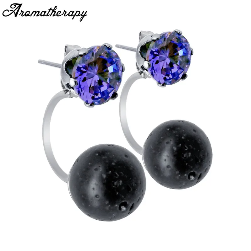 ZP-SS012-2 Lava Diffuser Earrings