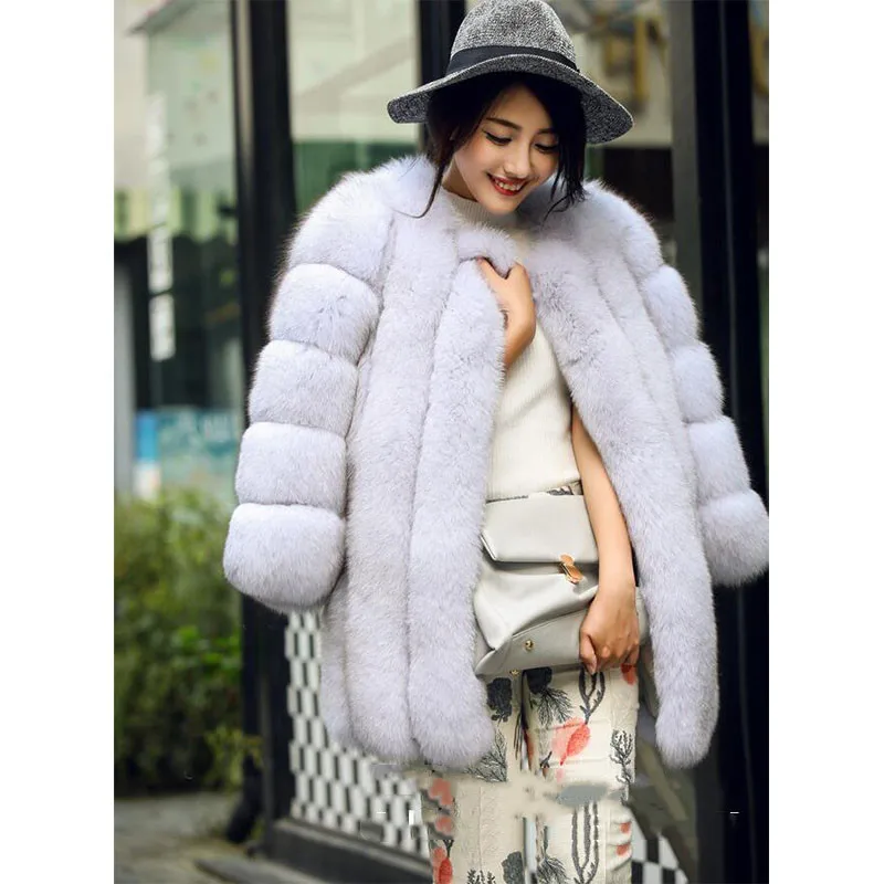 

S-4XL Mink Coats Women 2019 Winter New Fashion FAUX Fur Coat Elegant Thick Warm Outerwear Fake Fur Jacket Chaquetas Mujer Coat