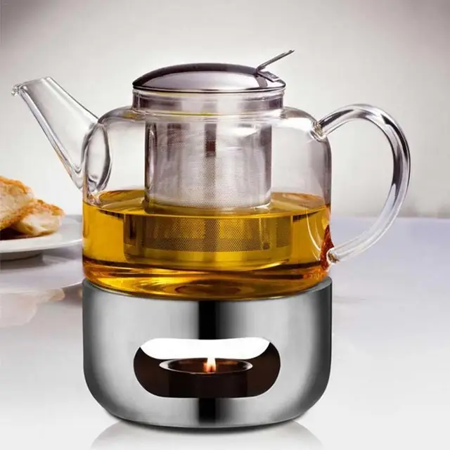 Tea Heating Base Stainless Steel Tea Warmer Alcohol Stove Tea Coffee
