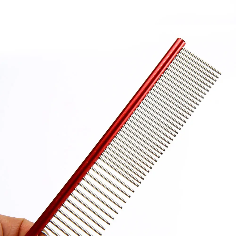 Dog Comb Hackle for Cat Pet Combs Stainless Steel Pets Cleaning Tool Dogs Cats Deshedding Brush Grooming Comb ZX0006