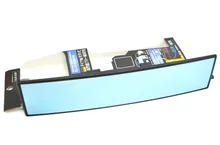 Universal Blue 300mm Interior Curve Wide Clip On Rear View Rearview Mirror