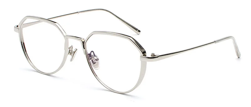 SHAUNA, Новое поступление, толстая металлическая оправа, женские очки, оправа, модные мужские очки с защитой от синих лучей, прозрачные линзы - Цвет оправы: Silver