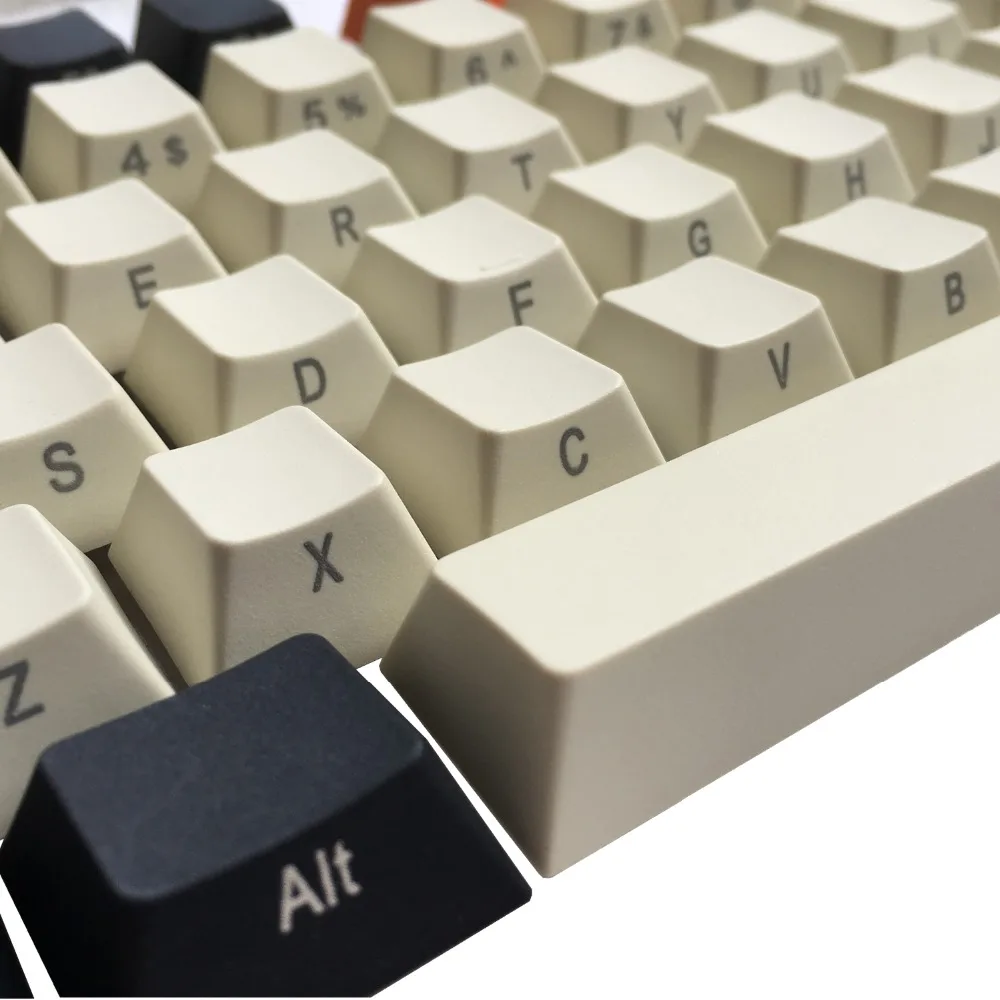 Колпачки для клавиш PBT Carbon с боковой печатью набор ANSI ISO Cherry MX механической