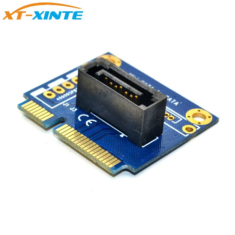 XT-XINTE mSATA-SATA конвертер карты Mini SATA на 7Pin PCI-e плата адаптера расширения половинного размера для 2," 3,5" HDD SSD жесткий диск