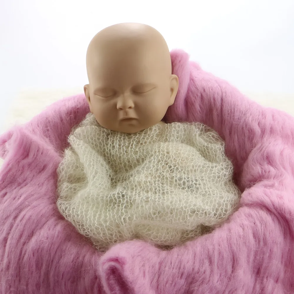 5 шт./лот шерсть 50x50 см одеяло для новорожденного мягкая шерсть новорожденных фотографии реквизит корзина наполнителя писака