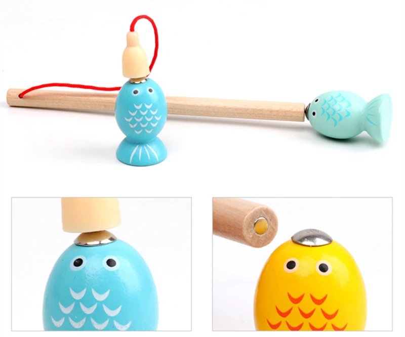 Детские игрушки Монтессори, деревянные магнитные игрушки для рыбалки, детские развивающие игрушки с памятью, Детские познавательные игры Oyuncak Brinquedos