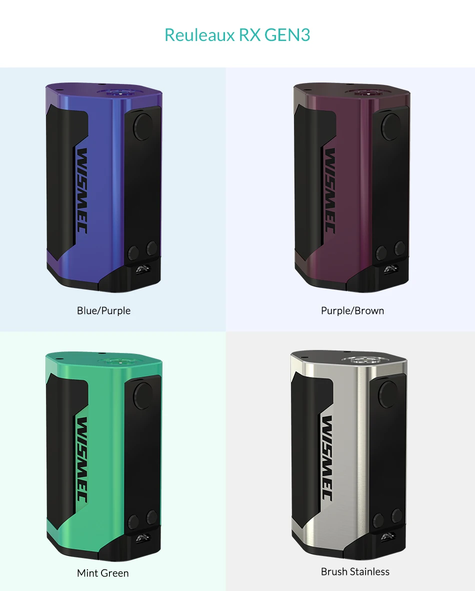 [США/Франция] Wismec Reuleaux RX GEN3 TC Mod Box 300 Вт Выход питание от 18650 батареи VW/TC-Ni/TC-Ti/TC-SS/TCR режим Vape Box Mod