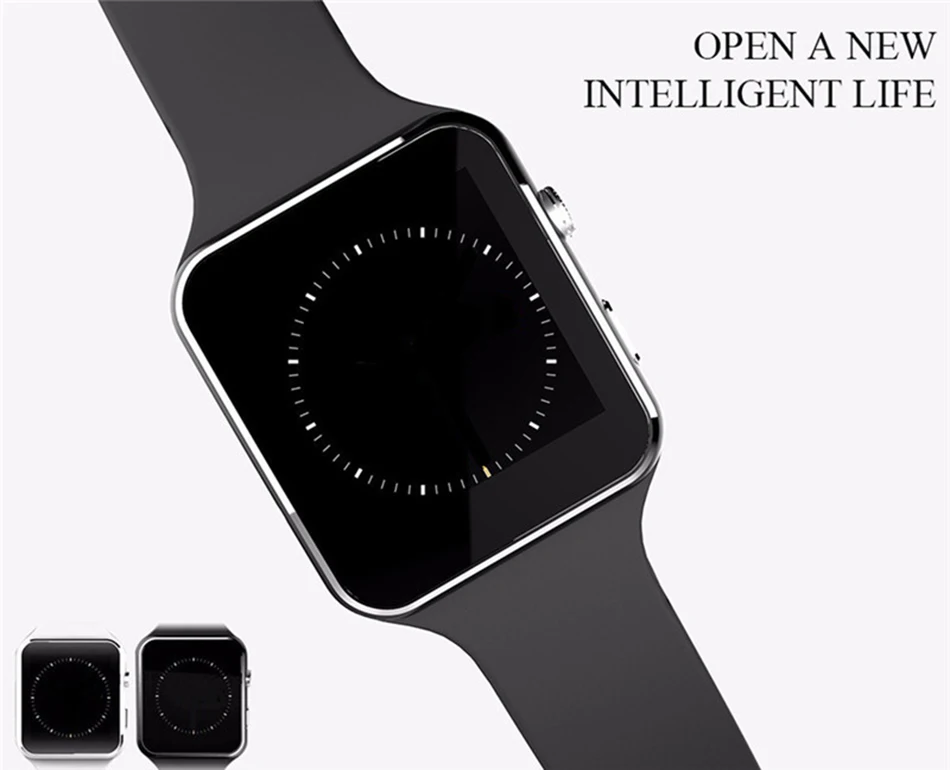Black Smart Watches Men Silicone Pedometer Bracelet Women Sport Wristwatch Bluetooth Support 32GB Sim Phone call Clock Xmas Gift (13)