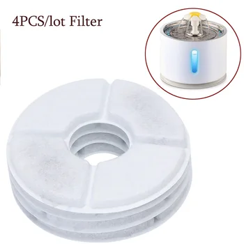 

4PCS/Lot Activated Carbon Filter For 2.4L Automatic Cat Water Fountain Water level Window LED Electric Mute Water Feeder