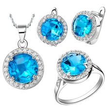 Plated NEW platinum suit set of sapphire set 925 sets of sterling silver set round genuine 925 silver inlay and nephrite jade white set of two sets of ring jewelry set of jade sets