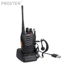 Proster 1 шт. иди и болтай Walkie Talkie UHF 400-470 МГц 5W16CH 2-передающая радиоустановка BF-888S двусторонней радиосвязи ishelpful