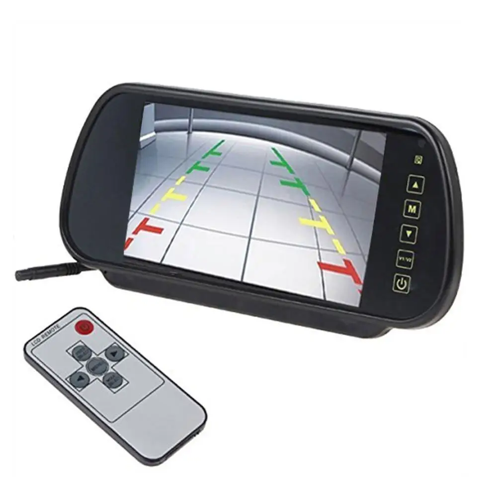 7'' Universal Digital LCD Color HD Car Rear View Mirror Monitor with
