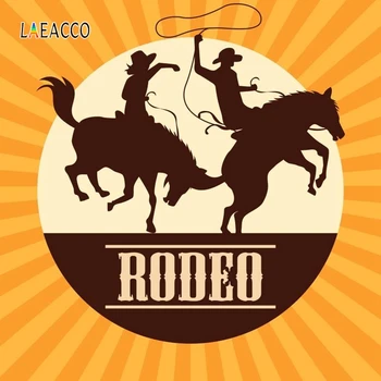 

Laeacco Cartoon US West Cowboy Photography Backgrounds Baby Portrait Family Photocall Photographic Backdrops For Photo Studio