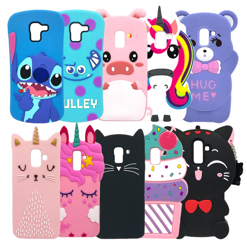 

Case For Samsung Galaxy J4 2018 J6 2018 J8 3D Animal Cat Stitch Unicorn Silicone Phone Cover For Samsung J4 Plus J6 Plus J8 2018