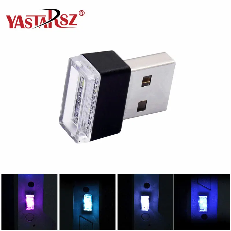 

YASTARSZ Car USB LED Atmosphere Lights Decorative Lamp Emergency Lighting Universal PC Portable Plug and Play Car accessories