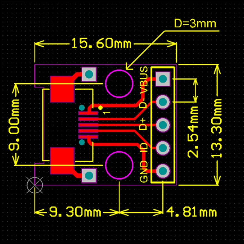 10 шт мини видеокамера с разъемом Micro USB Для DIP 2,54 мм В комплект поставки входит адаптер зарядная Модульная плата Панель Женский 5-контактный разъем Pinboard 2,54 мм Micro USB PCB Тип Запчасти