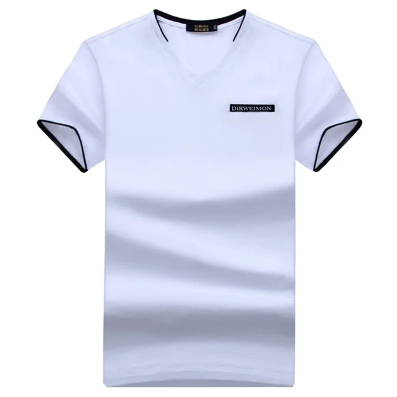 

2019 95% cottot summer men t-shirt Tee Shirt Short Sleeve Men's V Neck T Shirts Camiseta Brand clothing Size M-3XL