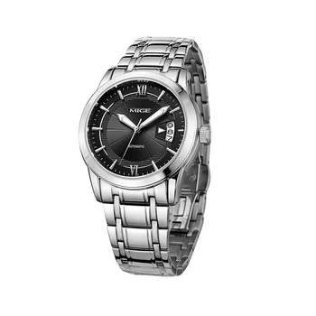 

2018 New Luxury Top Brand Skeleton Relogio Masculino Watches Steel Watchband Black White Automatic Waterproof Man Clock Watch