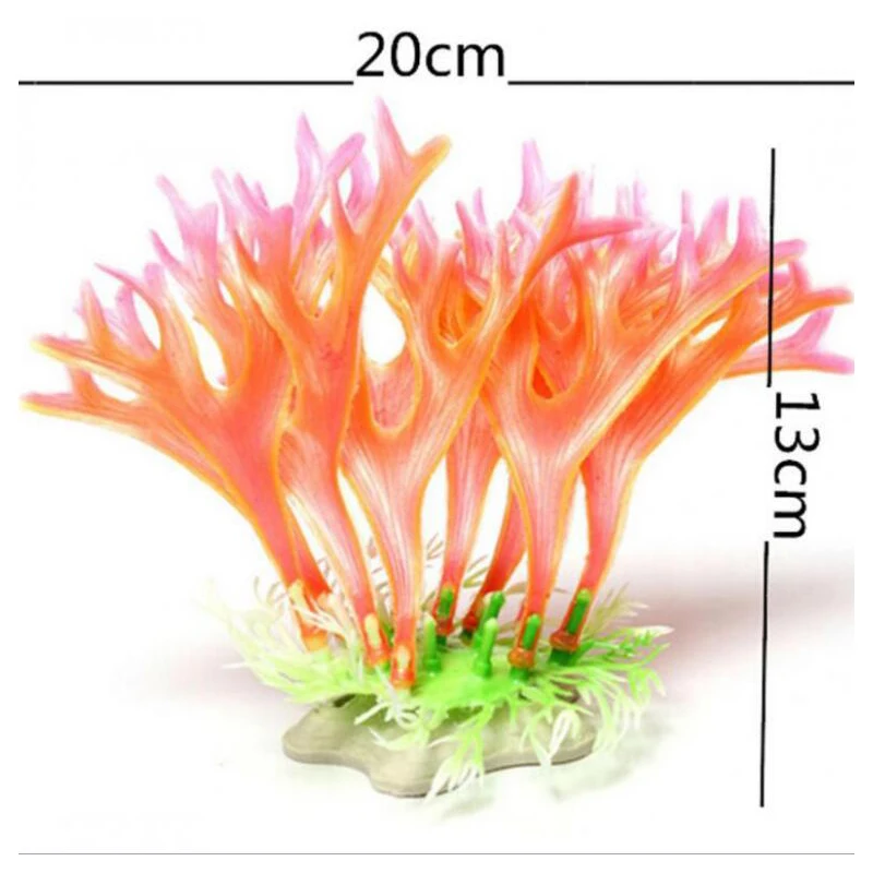 Artificial Pink Antler Coral Aquarium Decoration Fish Tank Ornament Underwater Submarine Water Plant Water Grass Decor