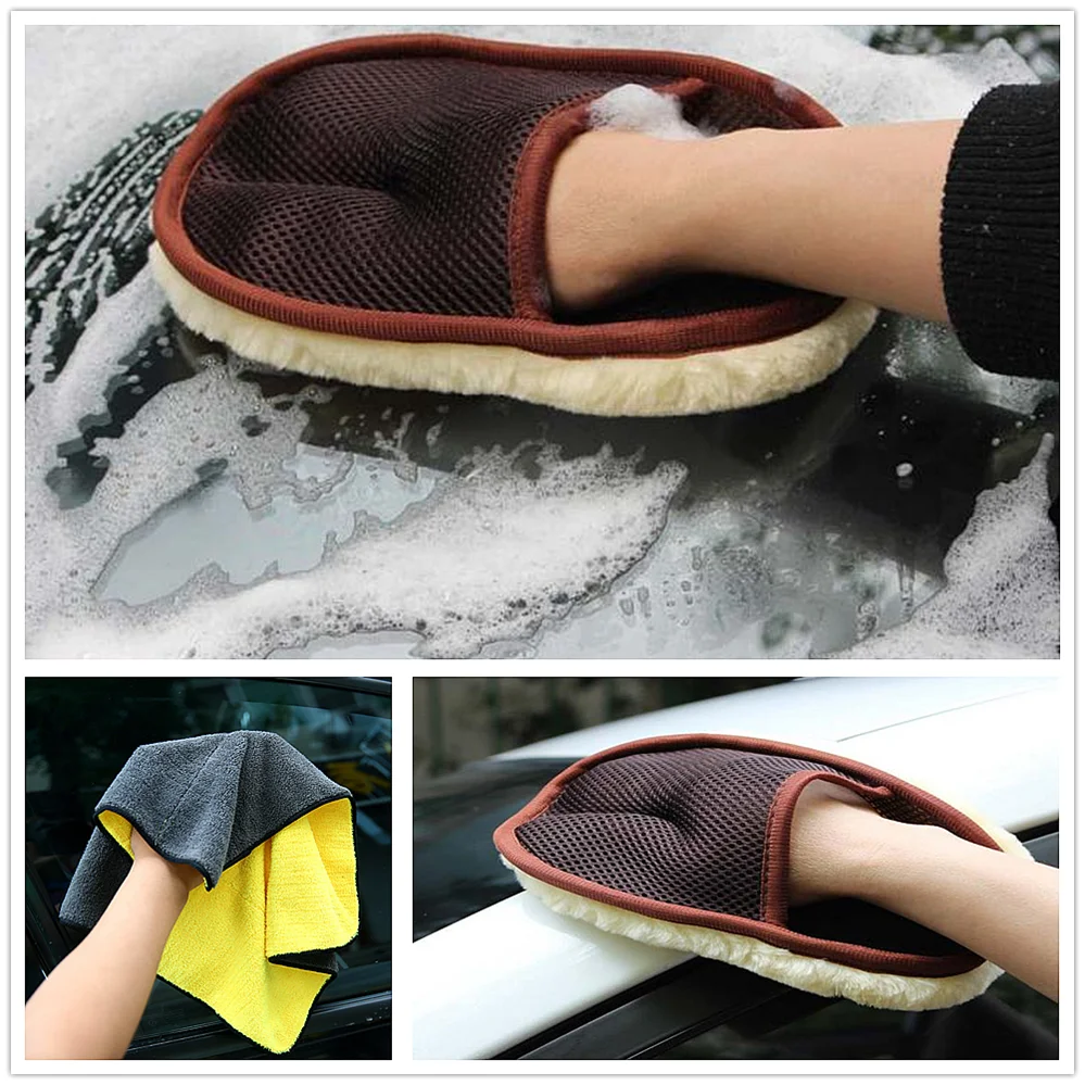 

Car Styling Washing Gloves Cleaning Washer Cloth Towel FOR Hyundai Accent Azera Elantra Solaris Verna Santa Fe IX45 Sonata