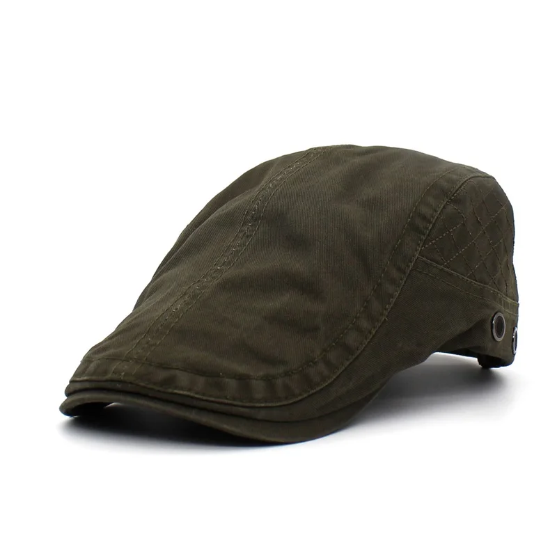 Minhui Новая мода newsboy Беретки для женщин Для мужчин хлопок шляпа Gorras Для женщин Повседневное Шапки плоские шапки для Для мужчин - Цвет: green