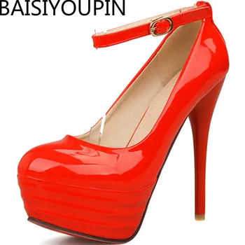 

2018 Restoring Ancient Ways Shallow Buckle Waterproof Shoes Women's Super Pumps Shoes Women's Custom 32 33 40 41 42 43 44 45 46