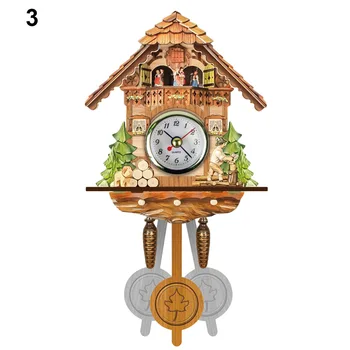 

Antique Wooden Cuckoo Wall Clock Bird Time Bell Swing Alarm Watch Home Art Decor Dropshipping FAS