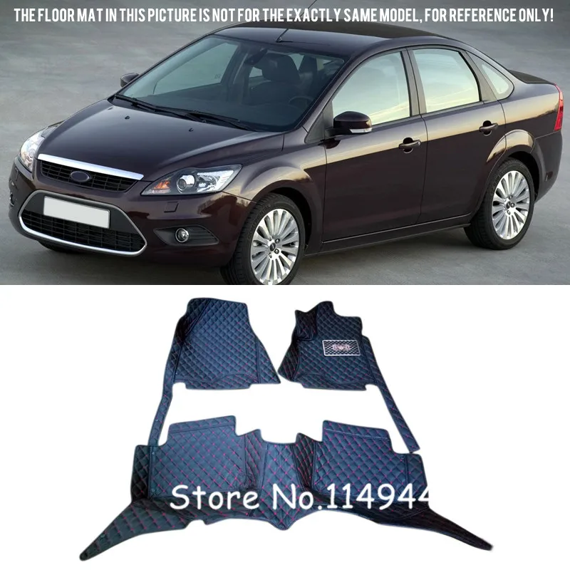 

For Ford Focus 2005 2006 2007 2008 2009 2010 2011 Interior Leather Car styling Rugs Carpet Floor Mats Liners Carpets Cover