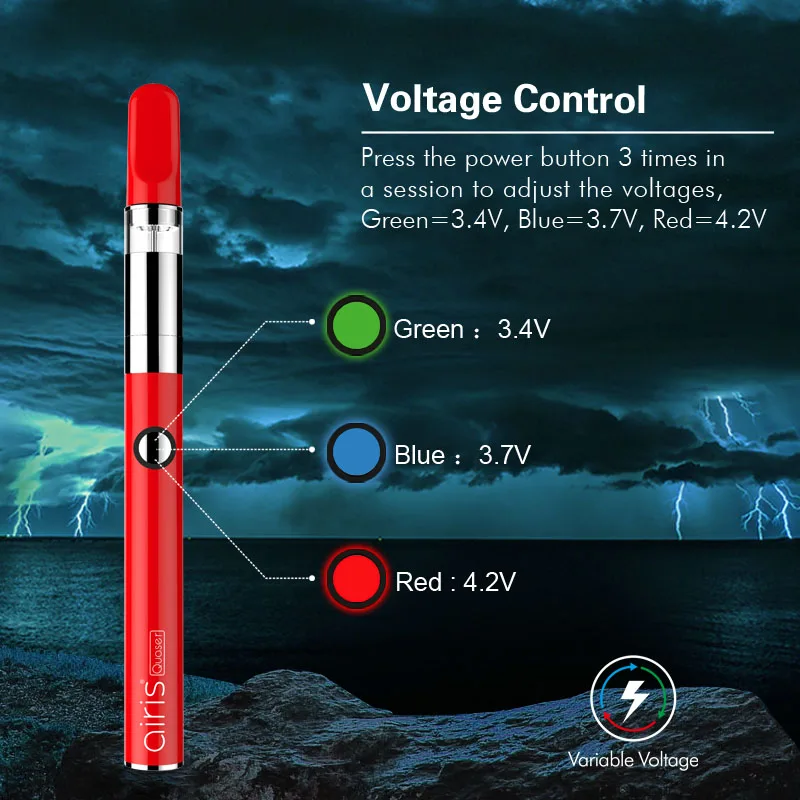 Günstige AIRISTECH airis Quaser Wachs Verdampfer Tupfen Vape Stift Kit mit Fenster Quarz Heizung Zerstäuber Temperatur Control E zigarette Kit