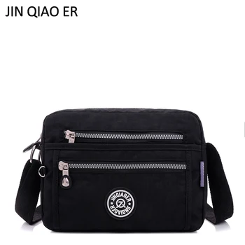 

JINQIAOER Women Nylon Bag Small Women Shoulder Bag Waterproof Nylon Female Handbags Multilayer Multi-pocket Messenger Bag Bolsas