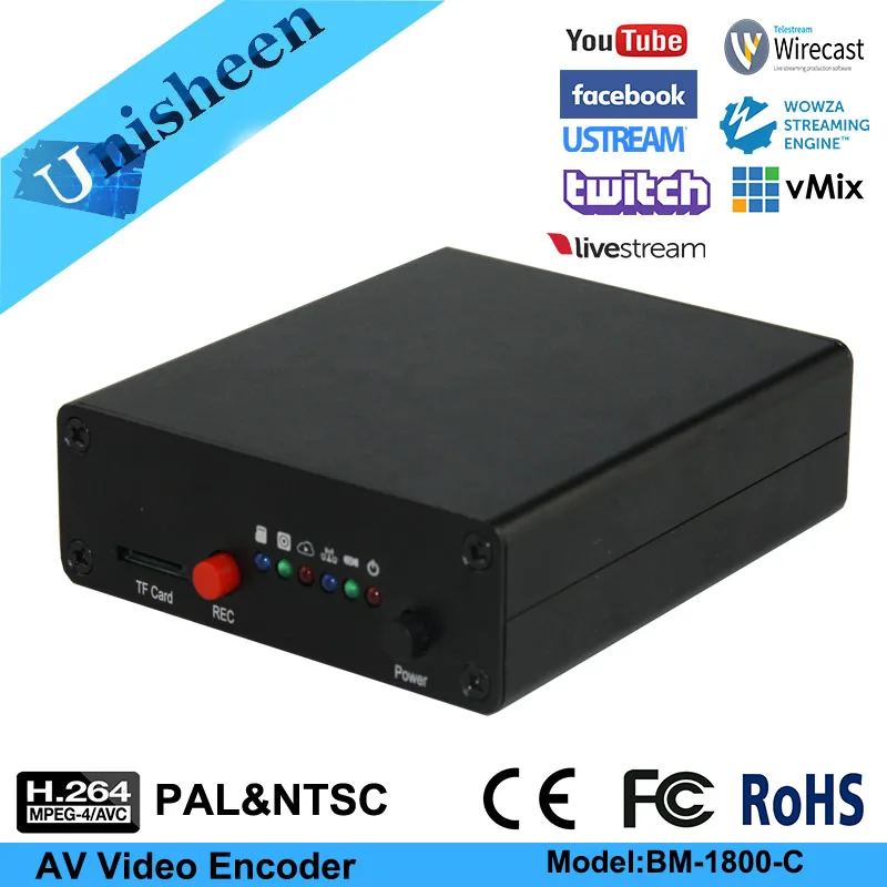 Аналоговый кодировщик H.264 BNC CVBS RCA IPTV HDMI видео youtube ip rtmp для прямой трансляции|encoder