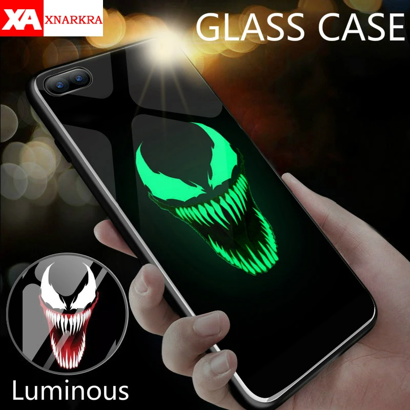 Marvel Deadpool Venom Villain Super Hero Luminous Glass Case For iphone 7 8 6 6s Plus X XR Xs Max DC Comics Phone Cases Coque Marvel Deadpool Venom Villain Super Hero Luminous Glass Case For iphone 7 8 6 6s Plus X XR Xs Max DC Comics Phone Cases Coque
