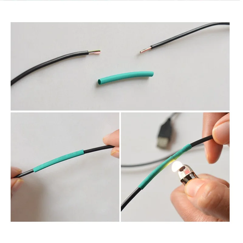 Ceny 530 sztuk zestaw izolacja rurki termokurczliwej rurka termokurczliwa elektronicznych poliolefinowe stosunku 21 owinąć drut zestaw tulei kablowych