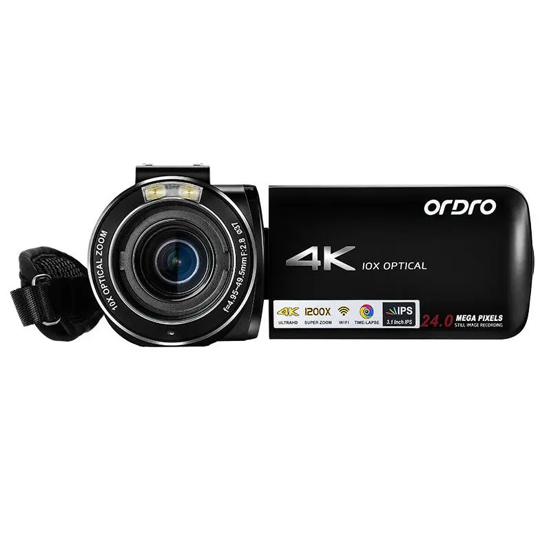 Andoer 1080P HD видеокамера WiFi 24MP 4K+ 10X оптический зум пульт+ 32GB TF карта профессиональная фото камера Цифровые видеокамеры