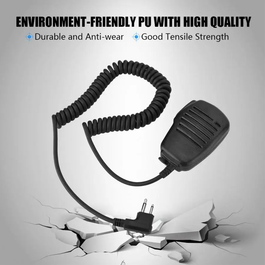 

3.5mm Headphone Jack Speaker mic Walkie-talkie Radio Hand Microphone 360Degree Rotation Belt Clip for MOTOROLA walkie-talkie