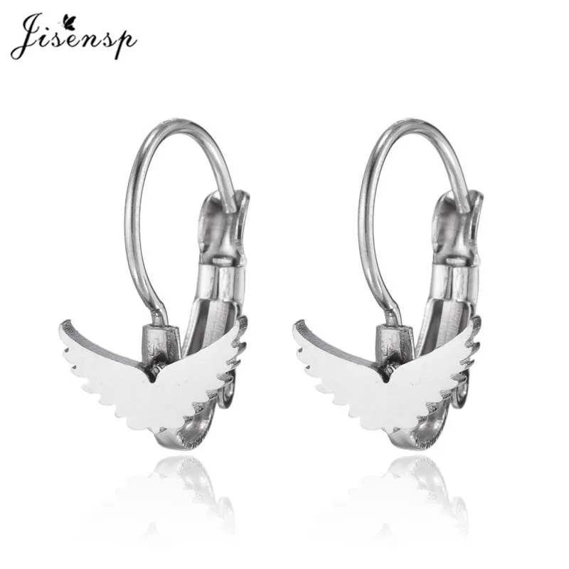 Jisensp Vintage Life Tree Stainless Steel Earrings Ethic Big Hoop Stud Earrings Fashion Jewelry for Women Girls Best Gift bijoux - Metal Color: GED203