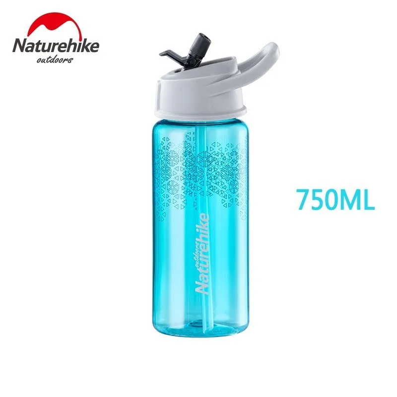 Naturehike 750 мл 1000 мл пластиковая Спортивная бутылка для воды, велосипедная Спортивная бутылка для бега, Походов, Кемпинга, портативный чайник - Цвет: Blue