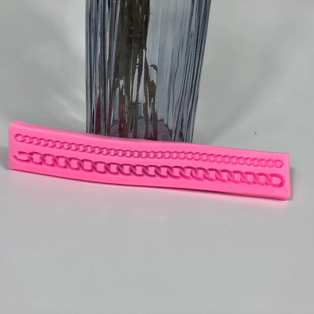 3D Bag Chain Shaped  Silicone Fondant Lace Mold  DIY Chocolate Cake Mold Baking Tools 2