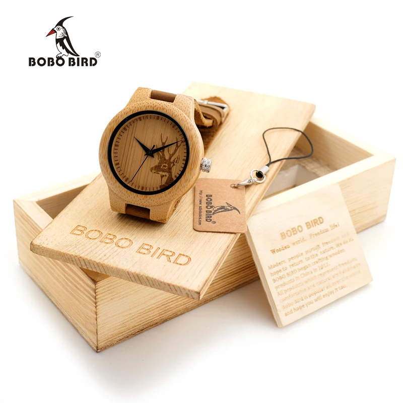 Prix pour BOBO BIRD En Bois Montre Dames Graver Cerf Bambou Cadran Quartz Montre-Bracelet avec Bande de Cuir Véritable dans une Boîte Cadeau Prix pour BOBO BIRD En Bois Montre Dames Graver Cerf Bambou Cadran Quartz Montre-Bracelet avec Bande de Cuir Véritable dans une Boîte Cadeau