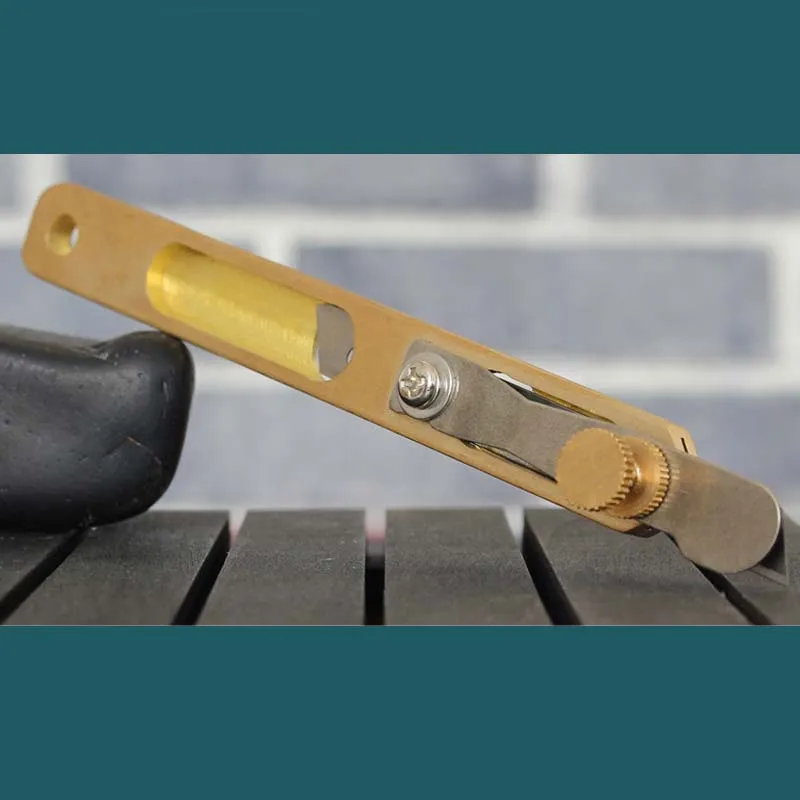 

Leather Craft Tools DIY Incision Cutter Knife Copper Trimming Knife with Blade Leather Cutting Tool Patchwork Fabric splitter