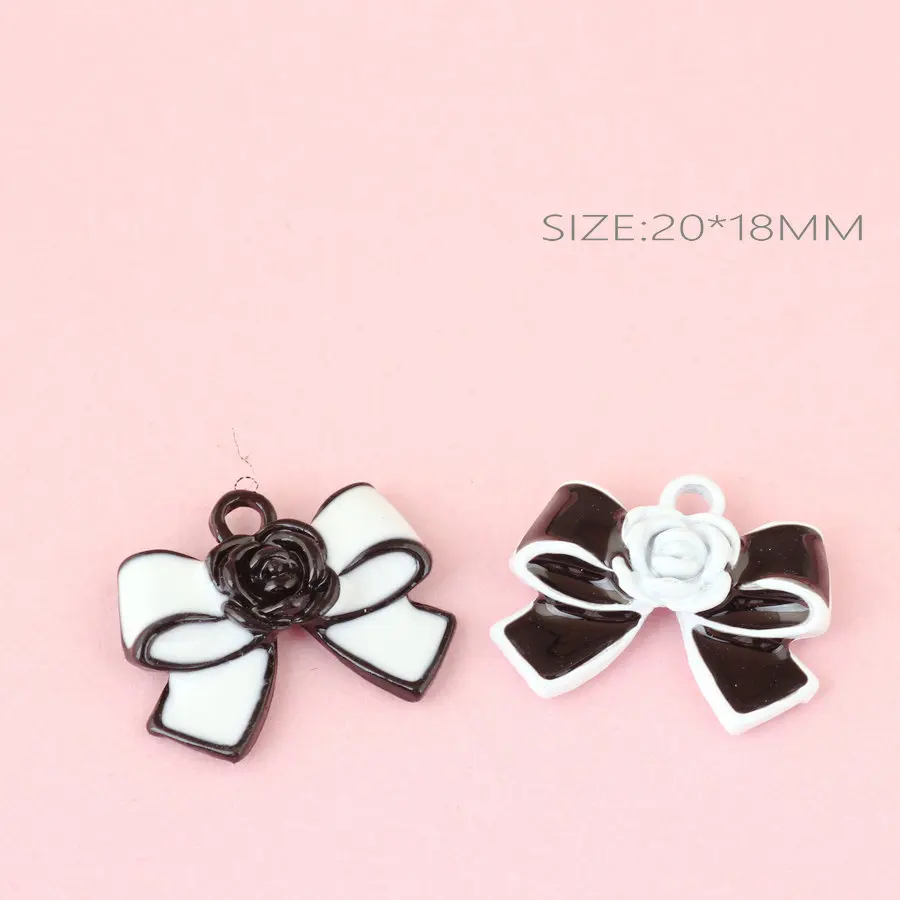 Новое поступление 30 шт. модная декоративная эмалированная роза цветок узел бант