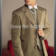 Обычный заказ один пуговица синий жених смокинг нотч лучший мужчина дружки мужчины свадьба Suitswedd